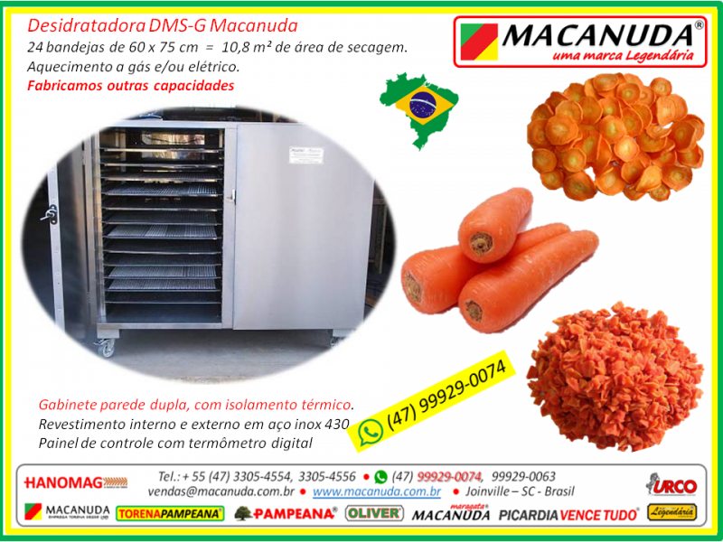 Desidratar Alimentos PET Máquinas Industriais MACANUDA
