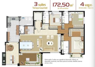 Vendo Apto no QUARTIER PERDIZES / 172m² / 4 vagas