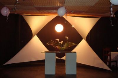 decoraçao em lycra tencionada para eventos coorporativos