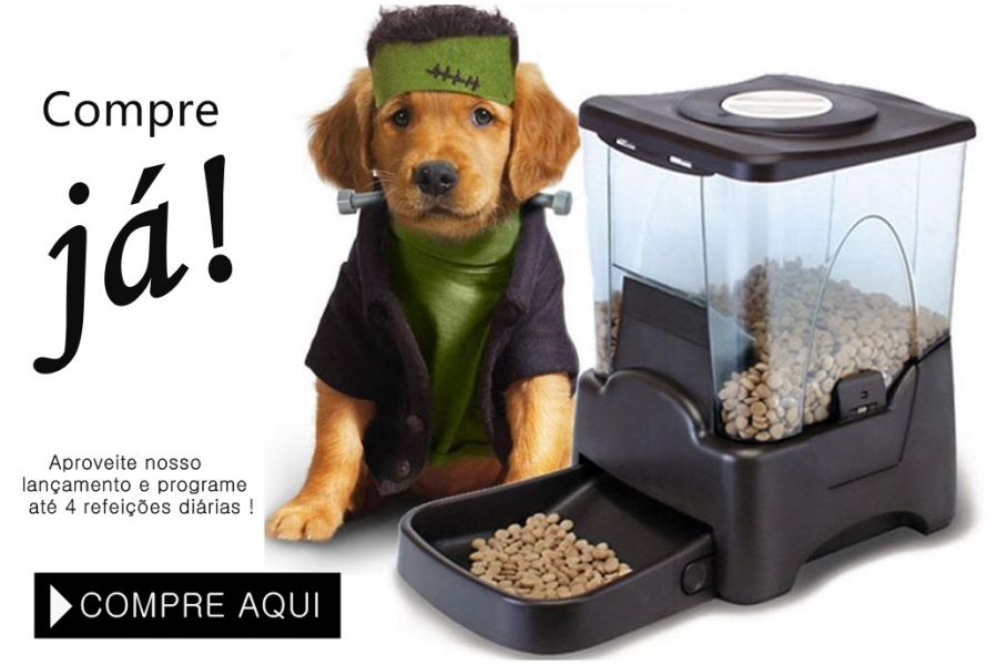 Alimentador Automático - Programe de 4 a 6 Refeições Diárias 