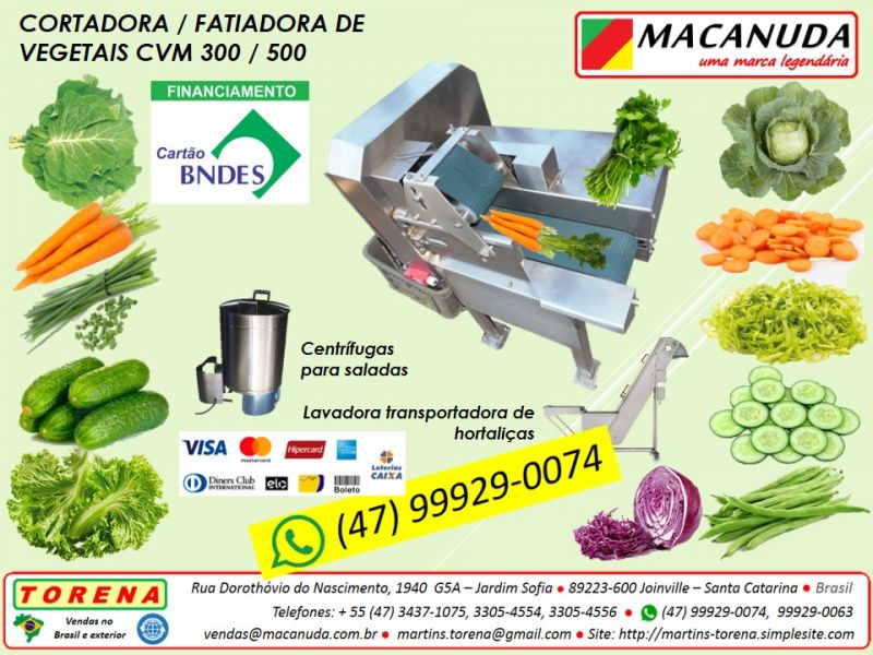 Máquina industrial pra cortar tempero verde, marca Macanuda