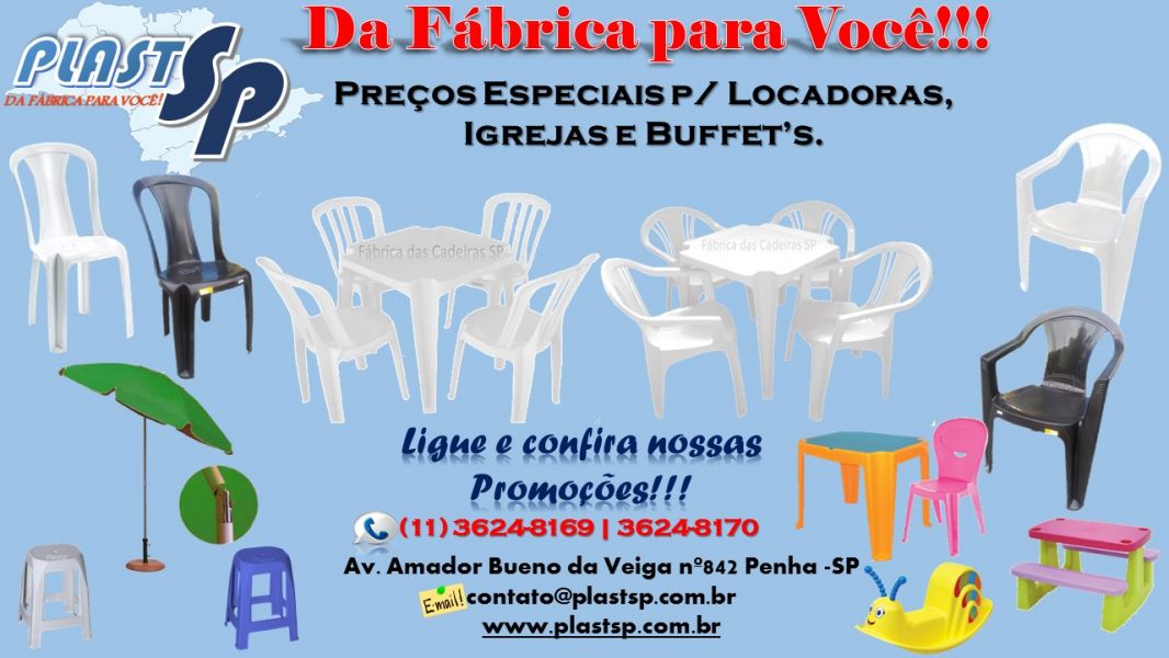 Cadeiras de plastico
