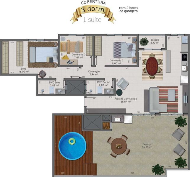 Prime House Centro Criciúma apartamento a venda