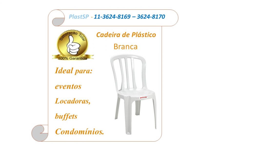 Cadeiras de plastico