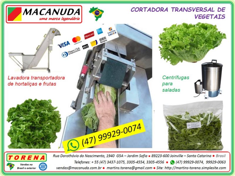 Processamento mínimo de frutas e hortaliças, máquinas Macanuda