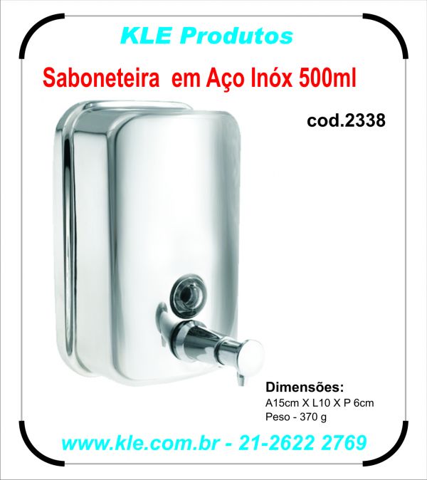 Saboneteira em Aço inóx 500ml  
