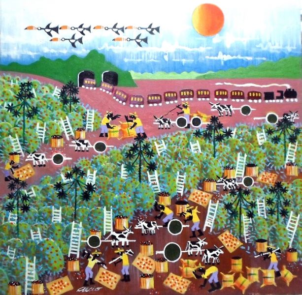 Lindas telas de aecio artista naif 