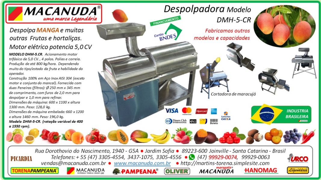 Macanuda a marca da máquina pra polpa de frutas