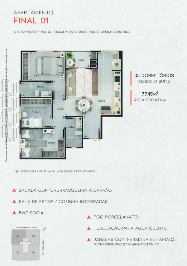 Alta Vista São Cristovão Criciúma apartamento a venda