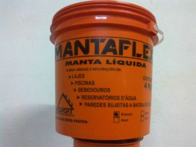 Impermeabilizante Mantaflex super elástica com 200% de elasticidade para lajes, terraços, piscinas, 