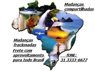 Mudanças compartilhadas para Mato Grosso, São Paulo, Minas Gerais