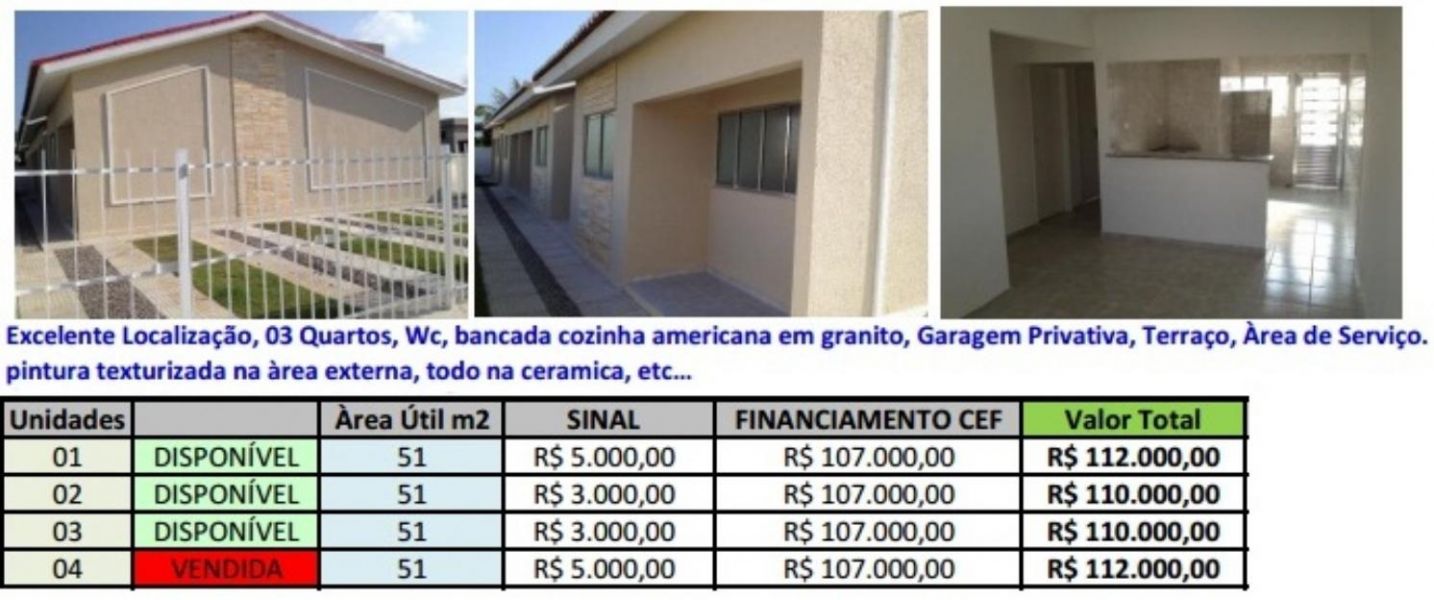 Casa prive em Pau Amarelo Paulista 3 qts PE-028