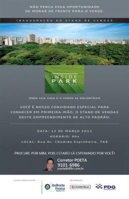 Neste sábado o Inside Park Perdizes abre as portas para você!