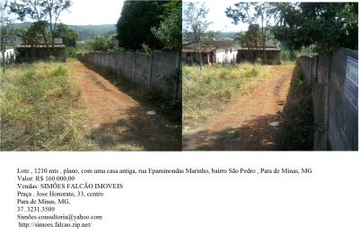 Area 1200 mts em Para de Minas, MG 