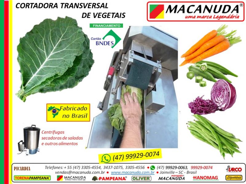 Cortar couve fininha máquina profissional marca MACANUDA