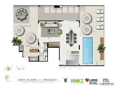 LUANA GONÇALVES - Cobertura Duplex 4 quartos 308,53m² no Noroeste