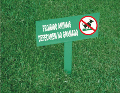 Placa para gramado
