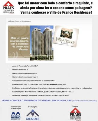 Lançamento VILLE DE FRANCE - Grupo Mendes -Melhor de Santos 