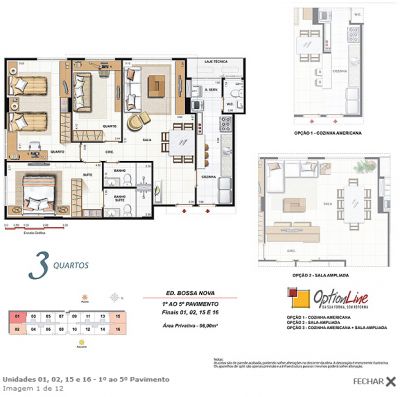 BOSSA NOVA - Apto 3 quartos 96m² no Noroeste