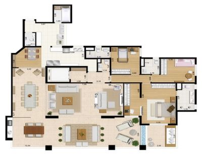 Chanson Klabin Apto de 245 m² 4 dorms/ 4 vagas Klabin-São  Paulo