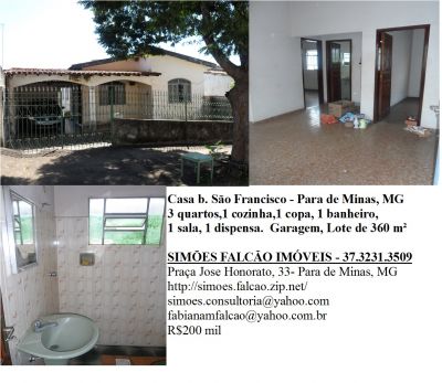 casa em Para de Minas, MG b. sao Francisco 
