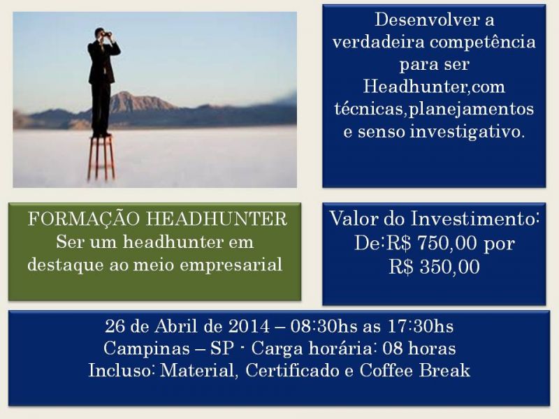 Formação de Headhunter - Campinas - SP 