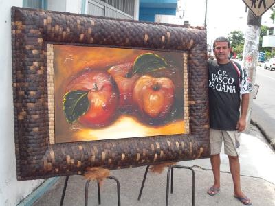 moveis revestido com a casca do coco