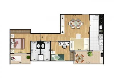 VENDO APARTAMENTO NO IPIRANGA - 65 M² 02 DORMS. 01 VAGA