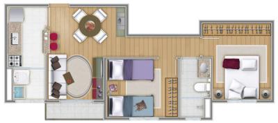 VendoAptoBomRetiroNovo,2Dorms,1 Vaga,48m2,a 300 m do Metro