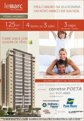 Le Marc 125m2 4dorm/2suit ou 3suit. O novo Paulo Mauro na Vila Romana! 