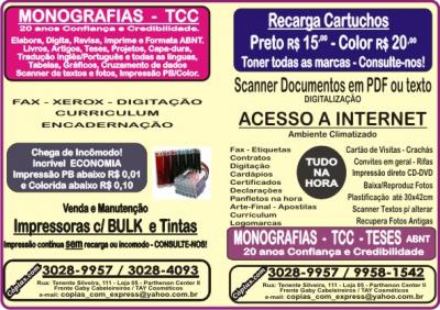 REVISA MONOGRAFIAS TCC’s DIGITAÇÃO ABNT FORMATA INK BULK ELABORA 
