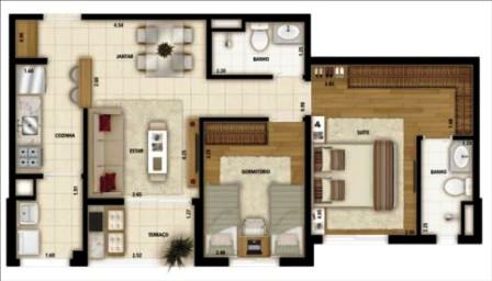 Apto Tatuapé 60m² Cód.8047GB