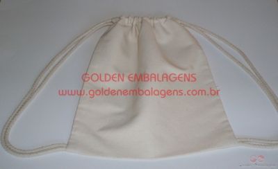 MOCHILA EM ALGODÃO, BRIM, SARJA, CETIM, TNT, CHITA