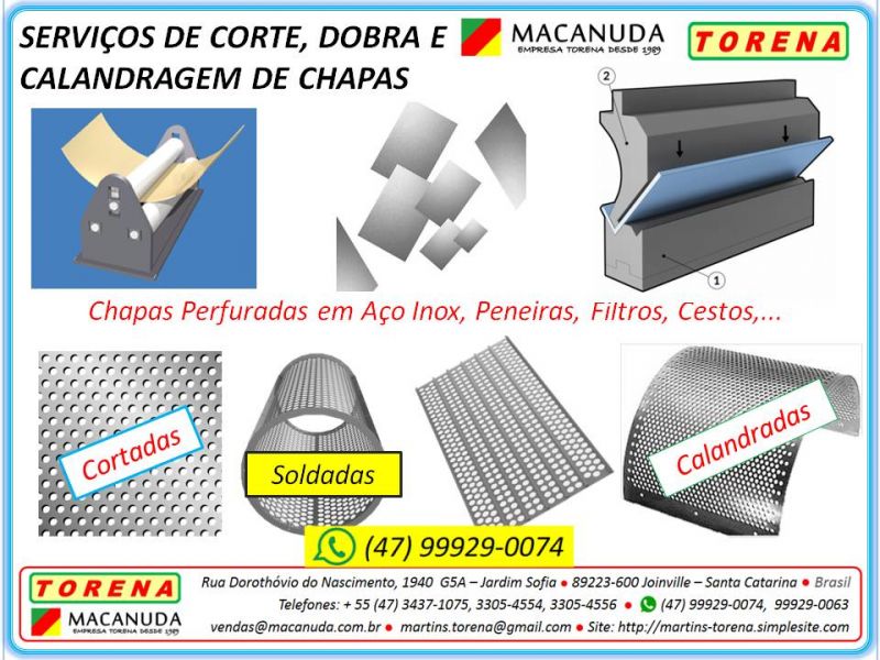 Serviços em aço inox, caldeiraria Macanuda Joinville