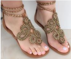 Sandália rasteirinha gisele lima