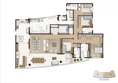 APTO. NA PLANTA 4 SUÍTES