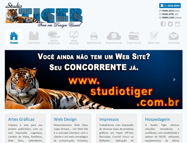 Artes Gráficas - Web Design - Impressos - Hospedagem de Web Sites