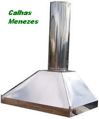 Coifa de inox brilhante