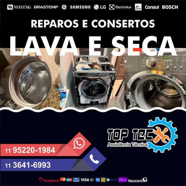 Manutenção e instalação de lava e seca