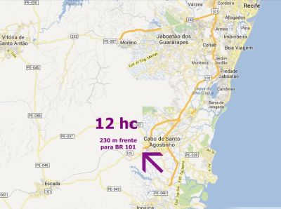 Terreno 12 hectares na BR 101 ao Sul do município do Cabo