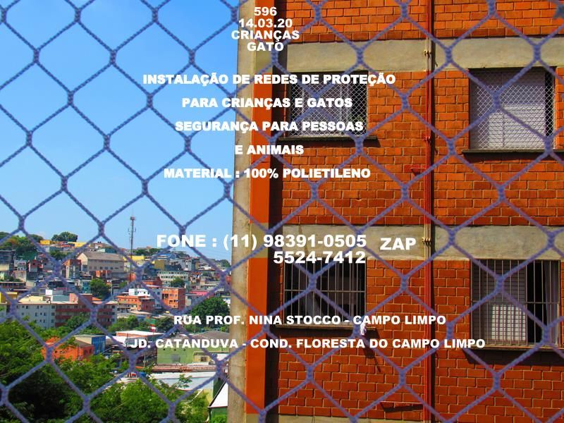 Telas de Proteção no Condominio Cruzeiro do Sul, Estrada de Itapecerica, (11) 98391-0505 zap 