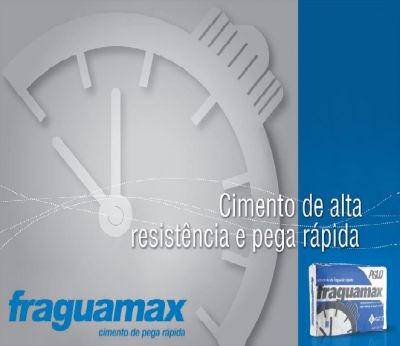 Cimento Hidráulico Fraguamax de pega ultrarrápida iniciando aos 20 minutos, auto estradas, túneis...