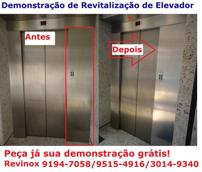 Remoção de riscos e polimentos de elevadores e inox em geral