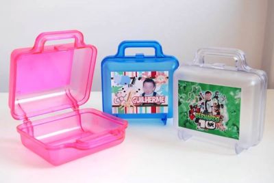 10 Maletinhas de acrílico Personalizadas