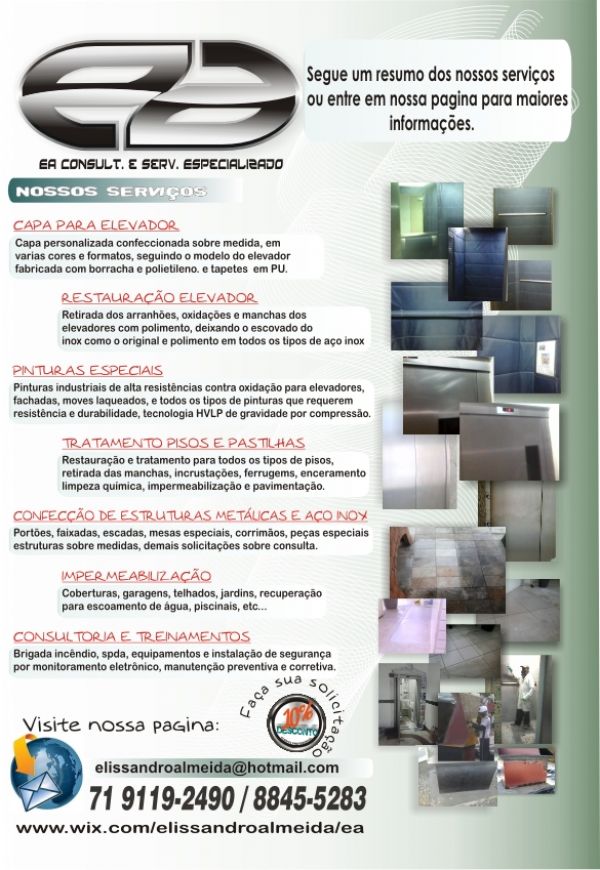 Capa Elevador, Forro Elevador, Pintura Elevador, (71) 91192490