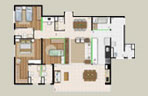 Apartamento Ideal Brooklin 138 m² 3 suítes(2 ou 3 vagas) R$1.076.000