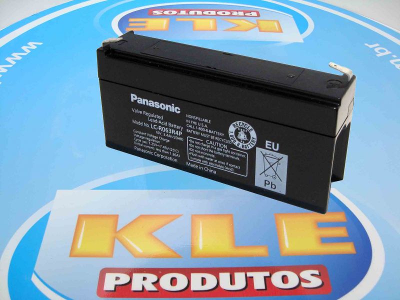 Bateria Recarregável Panasonic 6V/3,4 Ah