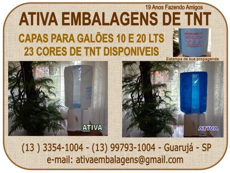 Capas de TNT para Galões de Água Mineral Distribuidores