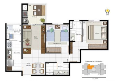 My Home - Aptos. 2 e 3 dorms, 1 suíte na Água Rasa