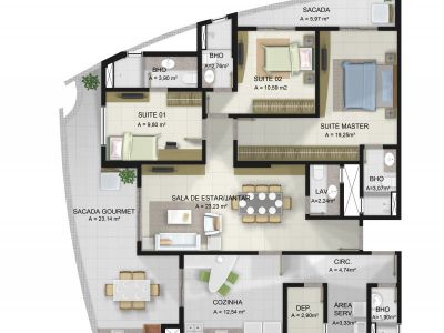 PROVENZA EM MARABÁ - 3 SUÍTES SACADA GOURMET